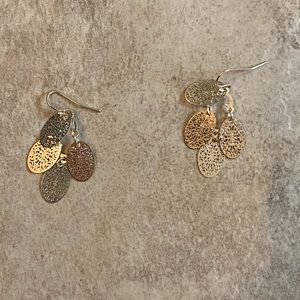 Silver drop earrings